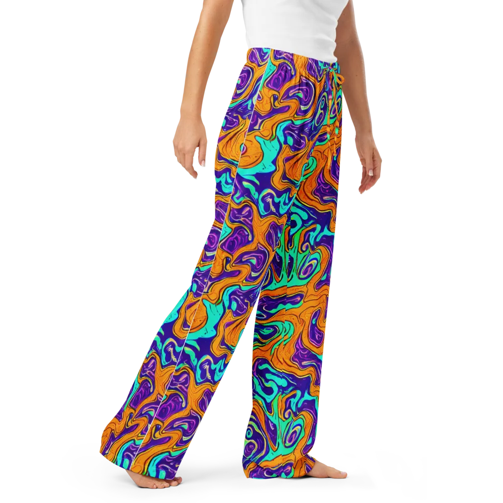 Plasma Swirl on Women's Pajama Pants — Right Front