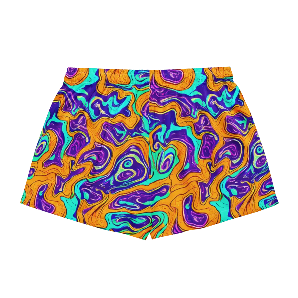 Plasma Swirl on Women's Pajama Shorts — Back