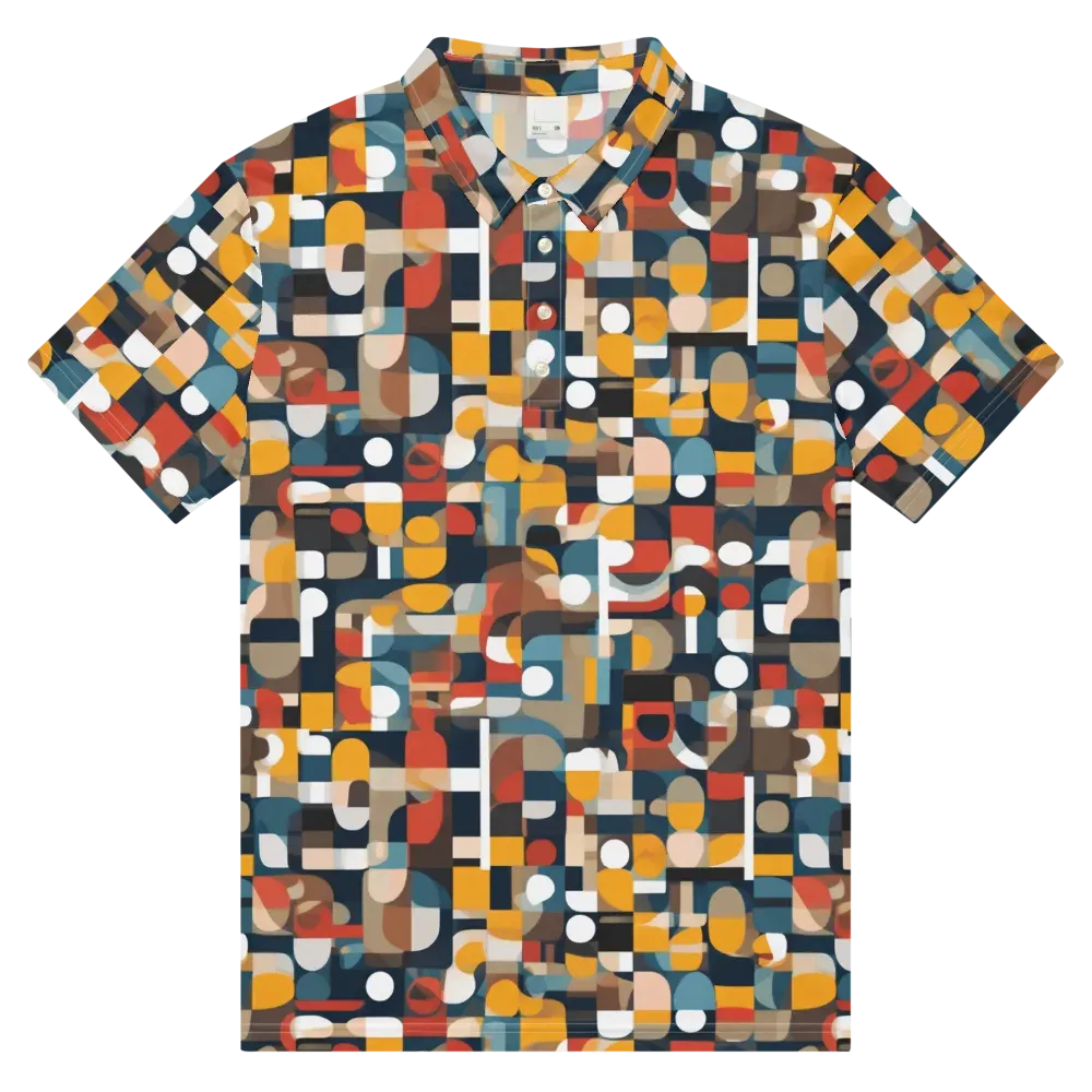 Modular Pulse on Men's Slim Fit Polo Shirt — Front