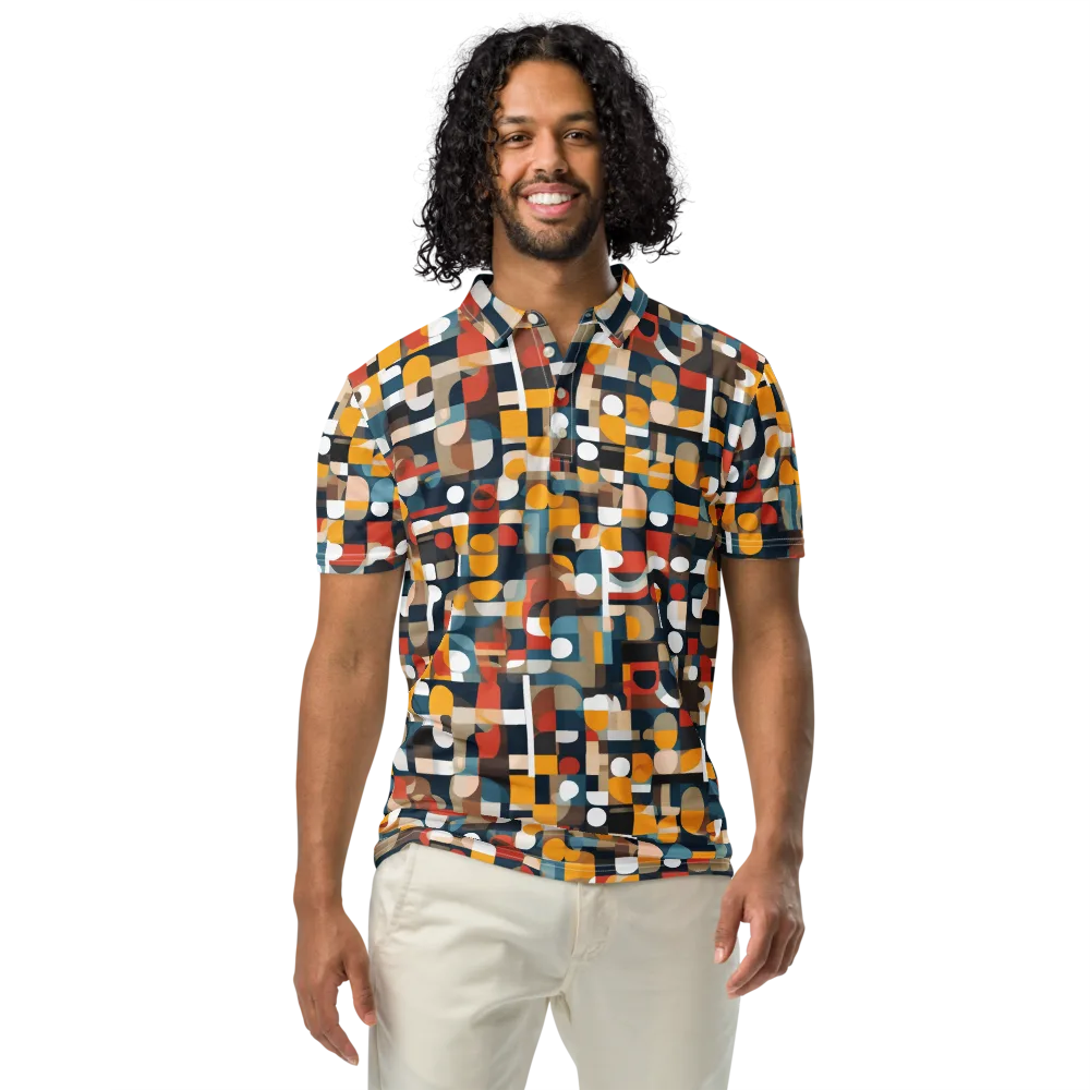 Modular Pulse on Men's Slim Fit Polo Shirt — Front