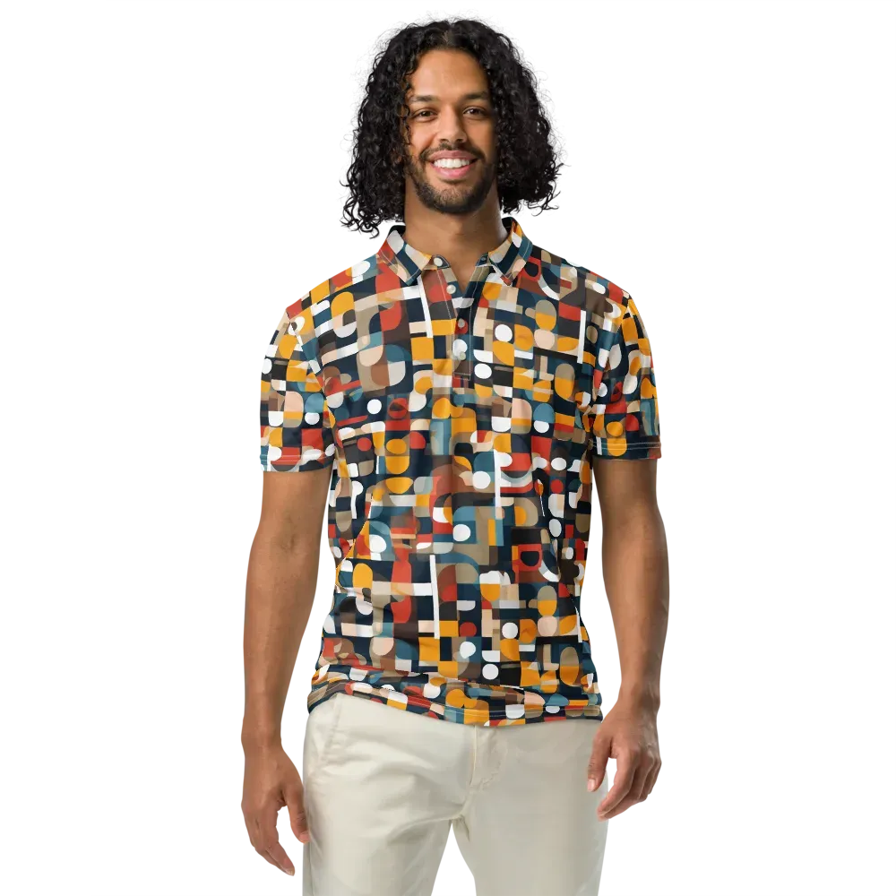 Modular Pulse on Men's Slim Fit Polo Shirt — Front