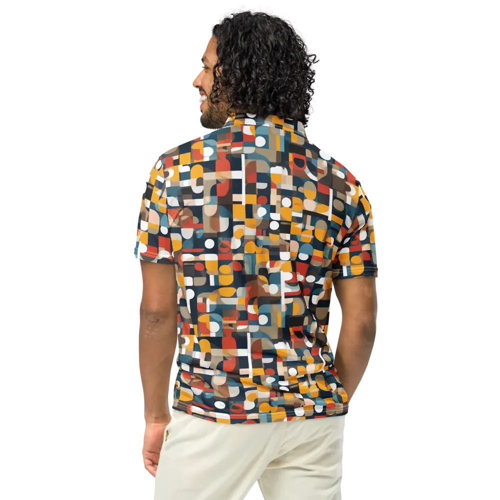 Modular Pulse on Men's Slim Fit Polo Shirt — Back