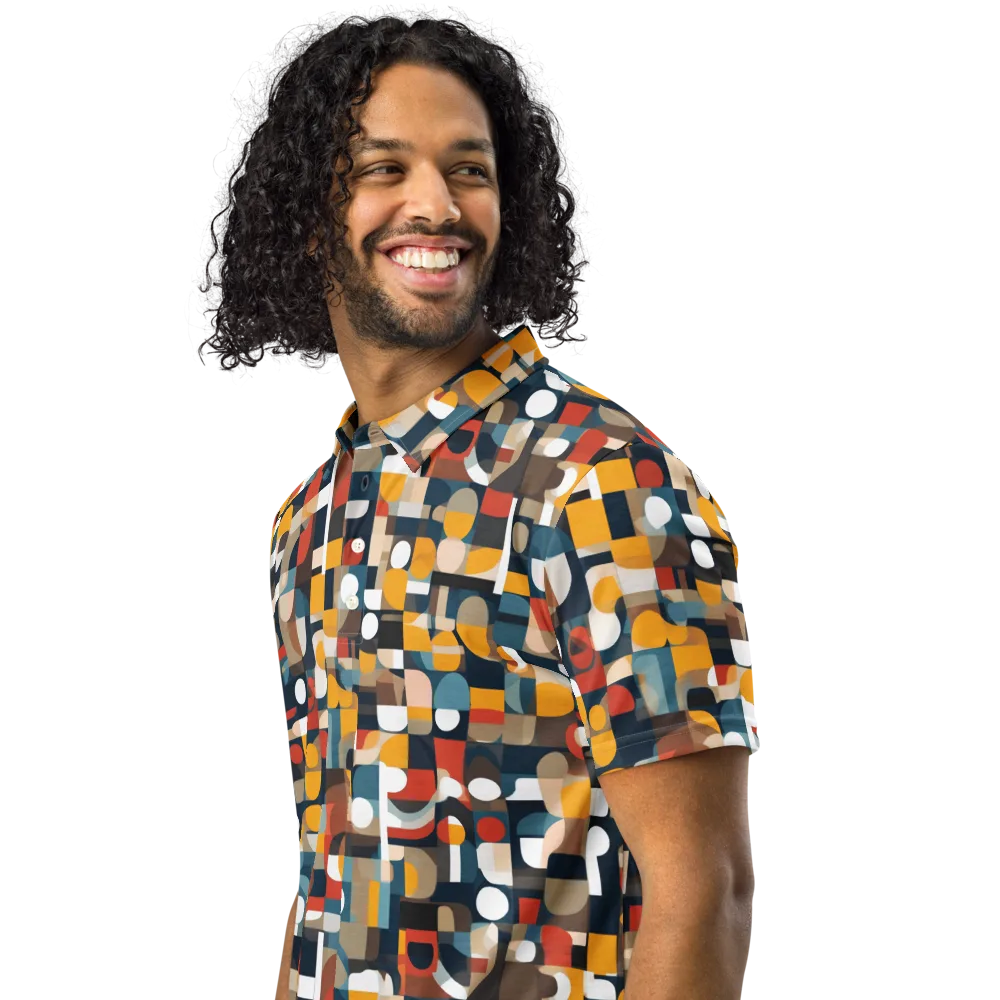 Modular Pulse on Men's Slim Fit Polo Shirt — Left Front