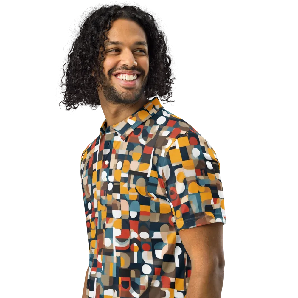 Modular Pulse on Men's Slim Fit Polo Shirt — Left Front