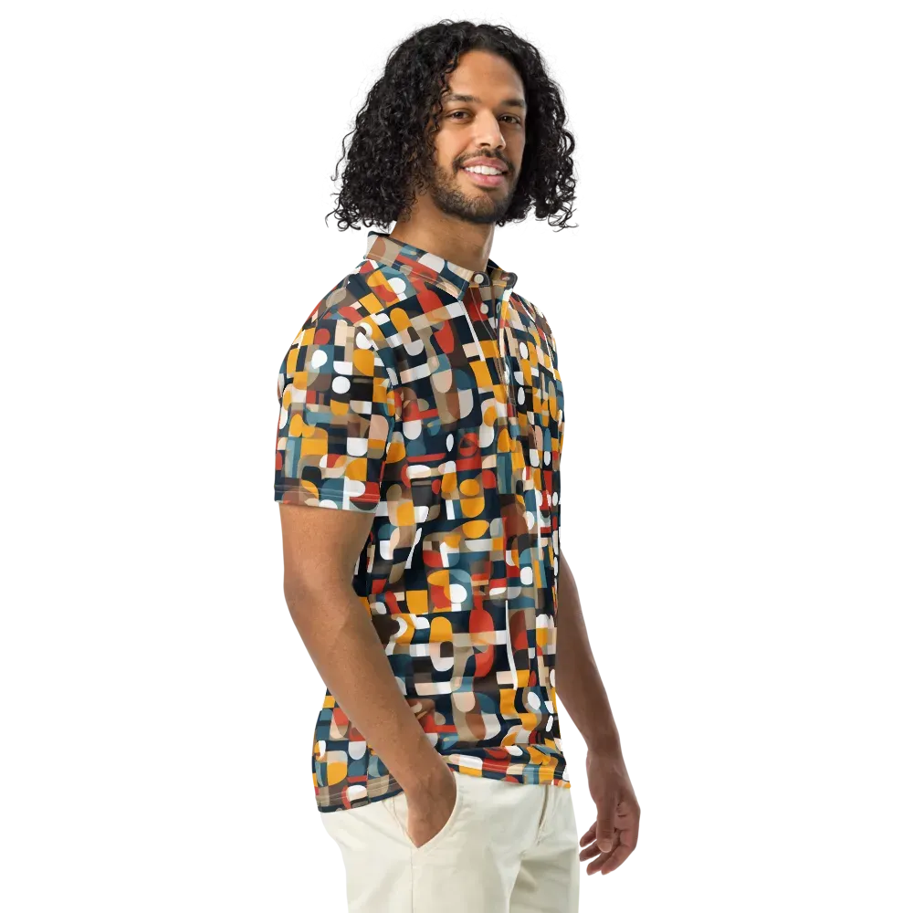 Modular Pulse on Men's Slim Fit Polo Shirt — Right Front