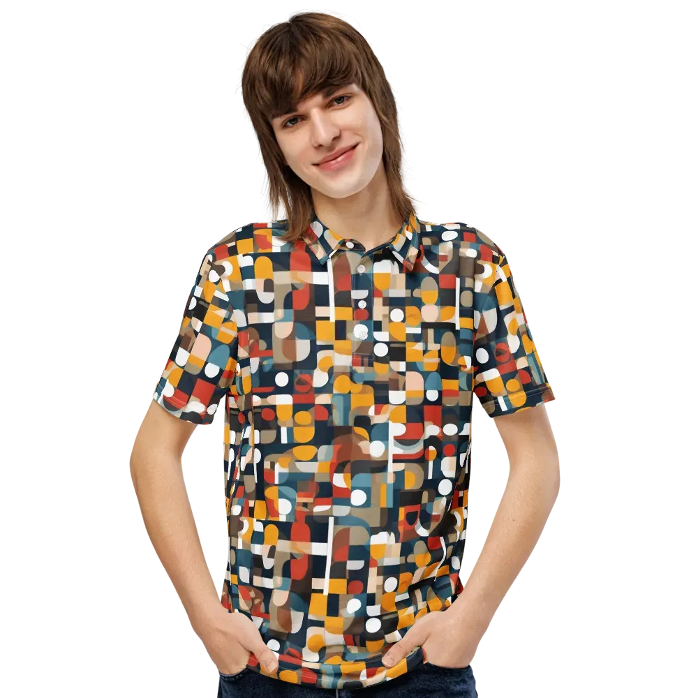 Modular Pulse on Men's Slim Fit Polo Shirt — Front