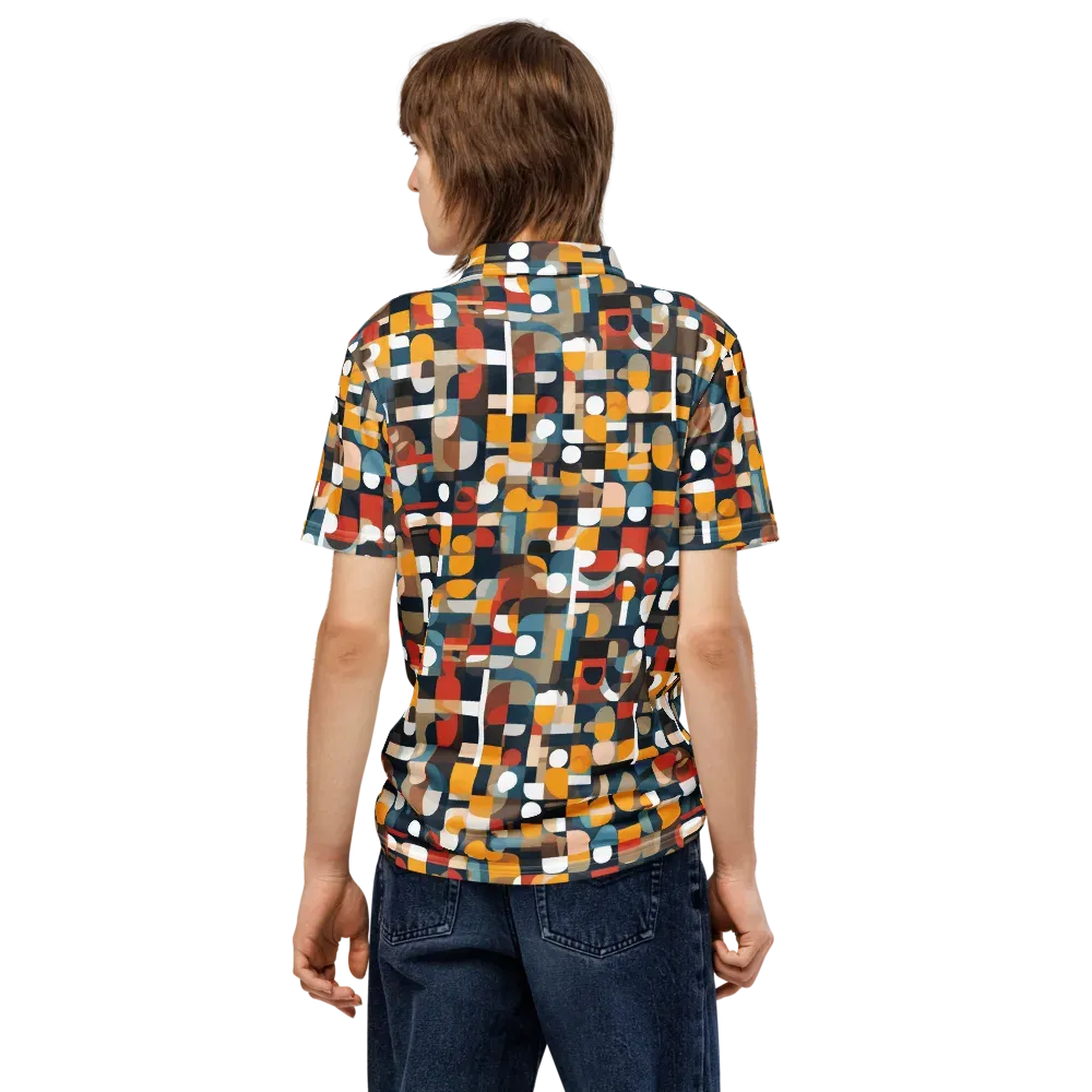 Modular Pulse on Men's Slim Fit Polo Shirt — Back