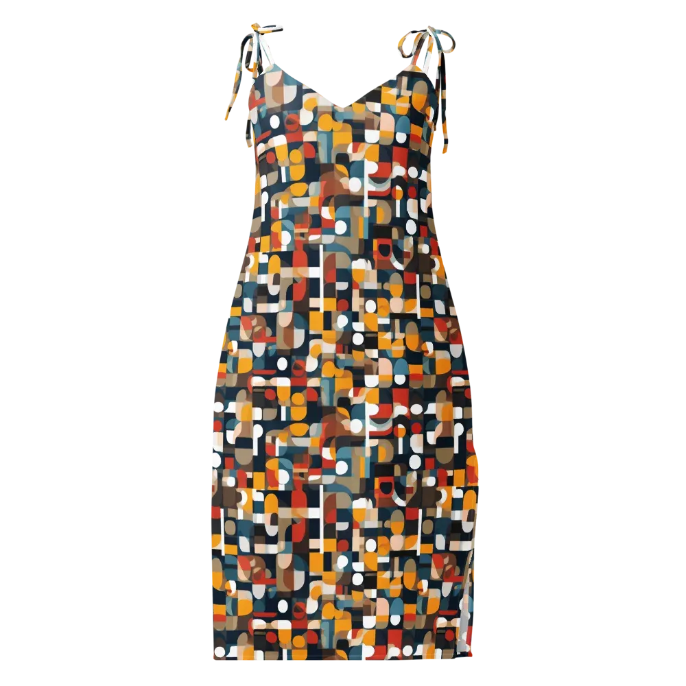 Modular Pulse on Slip Dress — Front