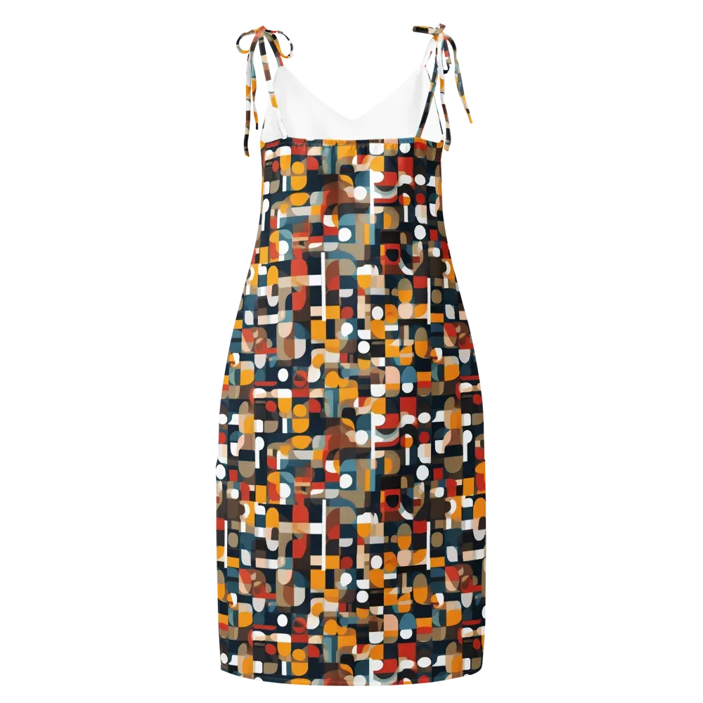 Modular Pulse on Slip Dress — Back