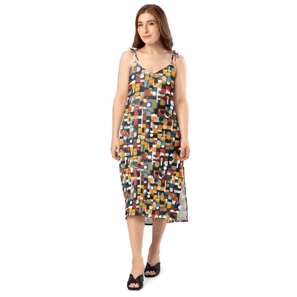 Modular Pulse on Slip Dress — Front