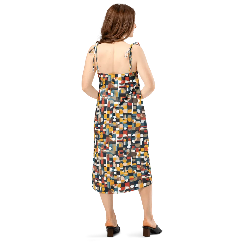 Modular Pulse on Slip Dress — Back