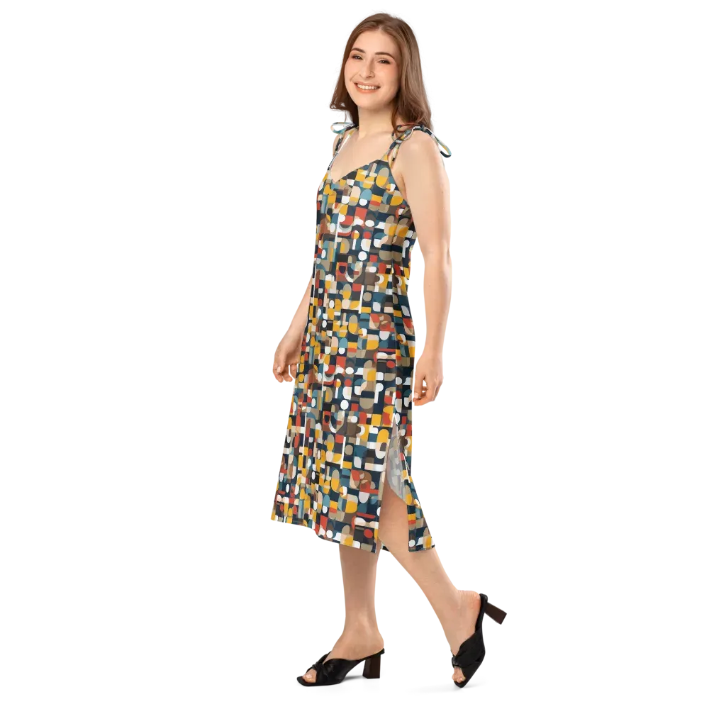 Modular Pulse on Slip Dress — Left Front