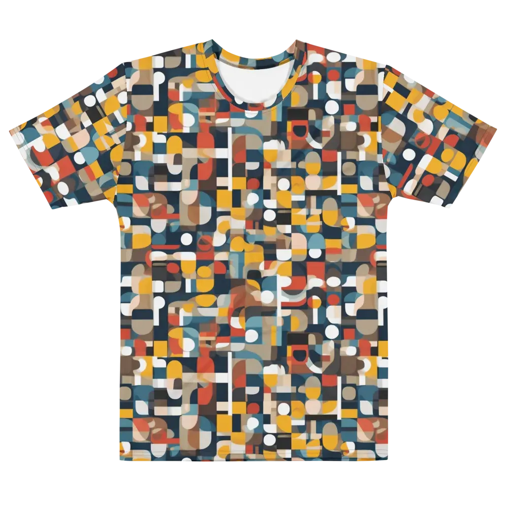 Modular Pulse on Men's Cotton Crew Neck T-Shirt — Front