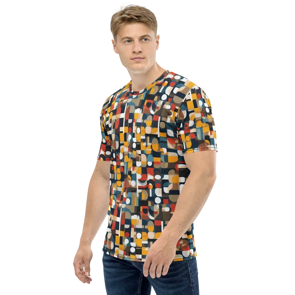 Modular Pulse on Men's Crew Neck T-Shirt — Left