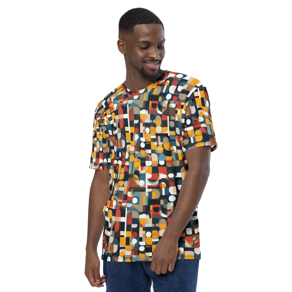 Modular Pulse on Men's Crew Neck T-Shirt — Left