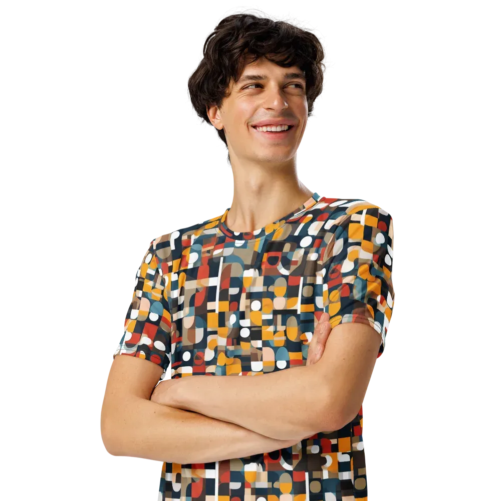 Modular Pulse on Men's Crew Neck T-Shirt — Left Front