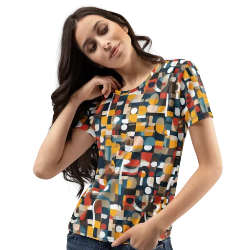 Modular Pulse on a Women's Crew Neck T-Shirt