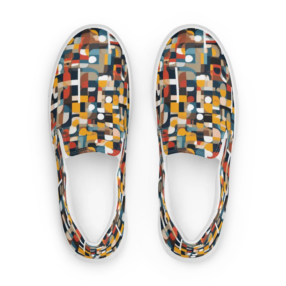 Modular Pulse on Men's Slip-On Canvas Shoes — Front