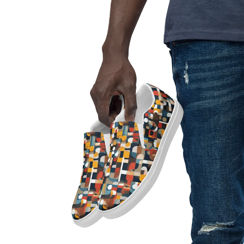 Modular Pulse on Men's Slip-On Canvas Shoes — Left Front