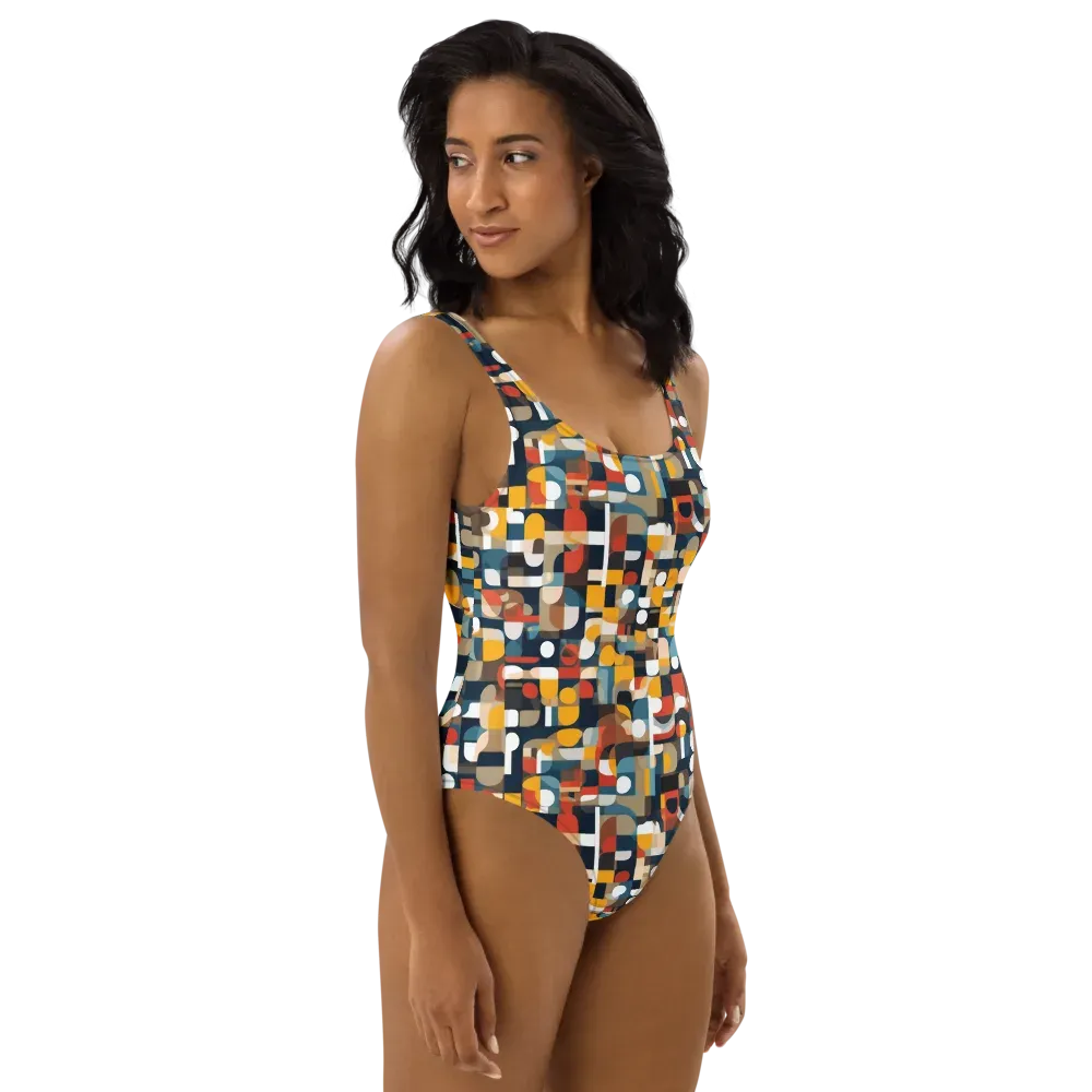 Modular Pulse on One-Piece Swimsuit — Right