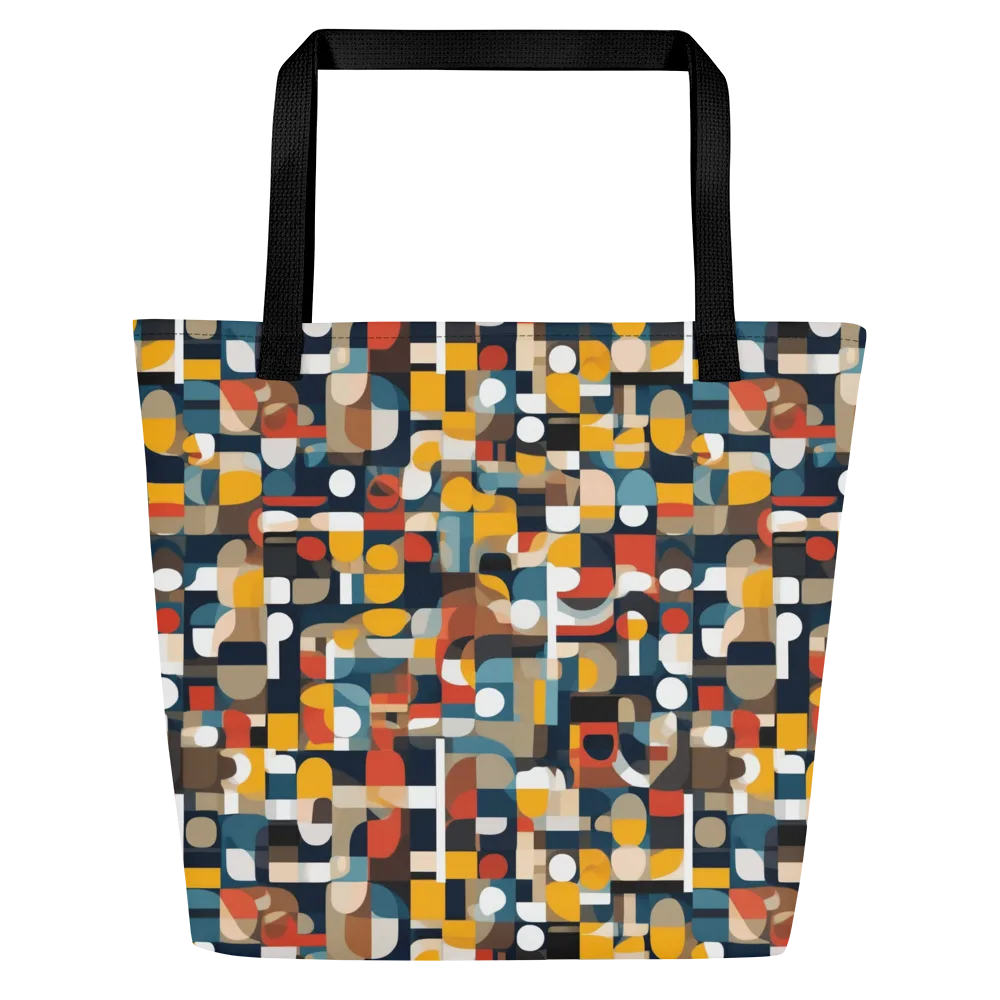 Modular Pulse on Large Tote Bag W/ Pocket — Front