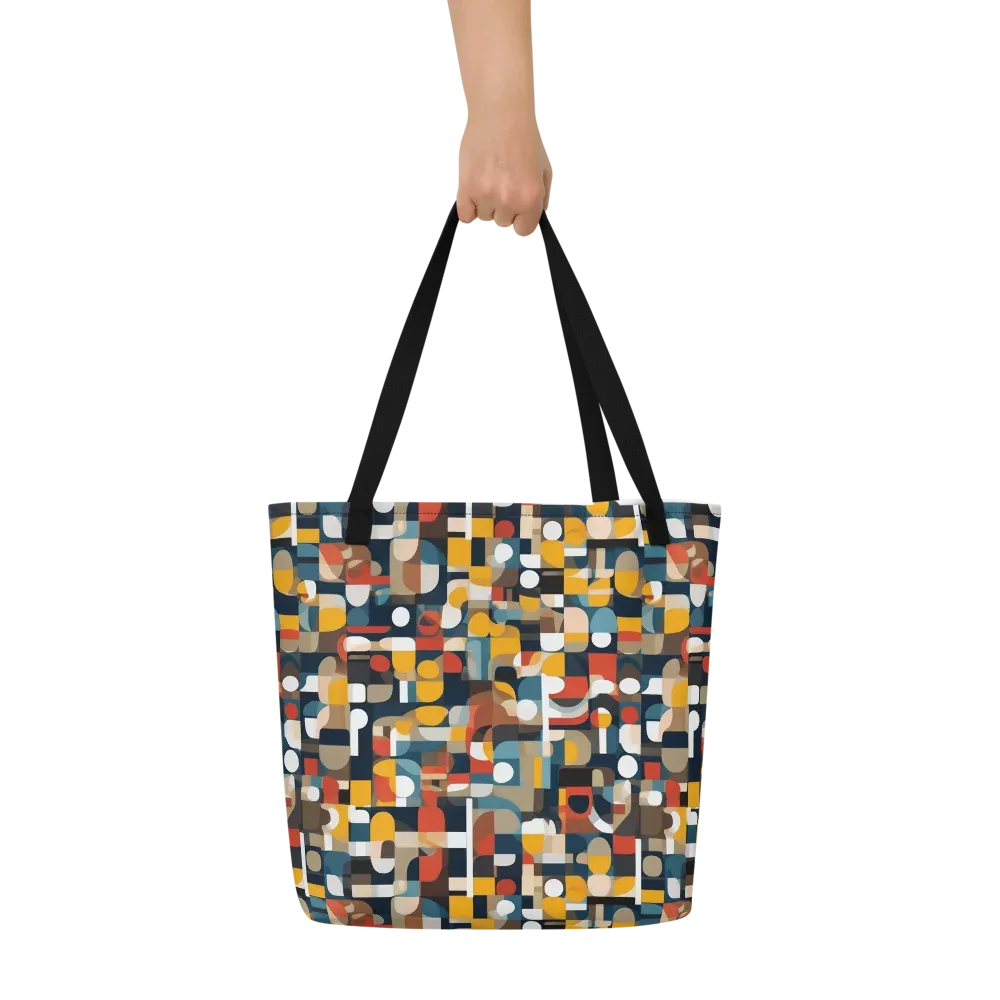 Modular Pulse on Large Tote Bag W/ Pocket — Front