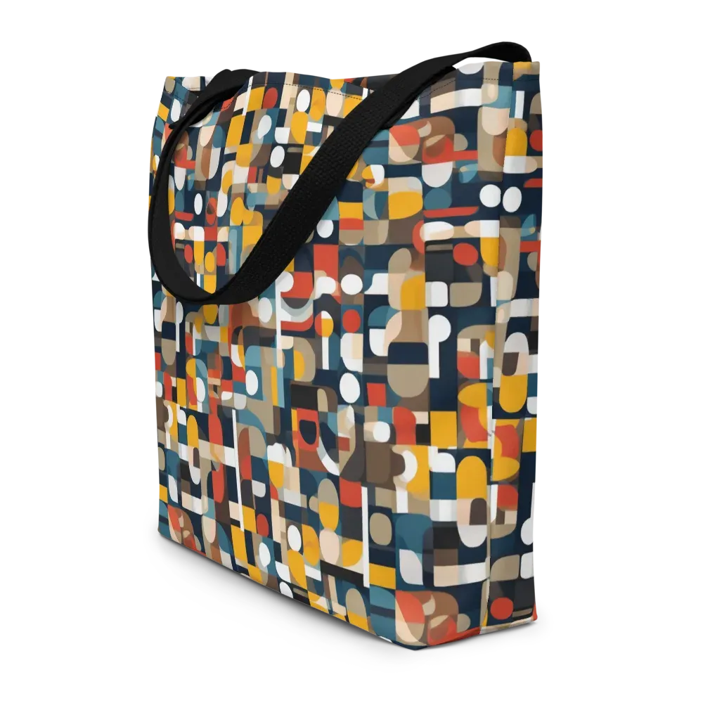 Modular Pulse on Large Tote Bag W/ Pocket — Front
