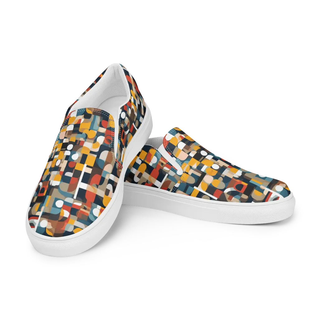 Modular Pulse on Women's Slip-On Canvas Shoes — Left Front