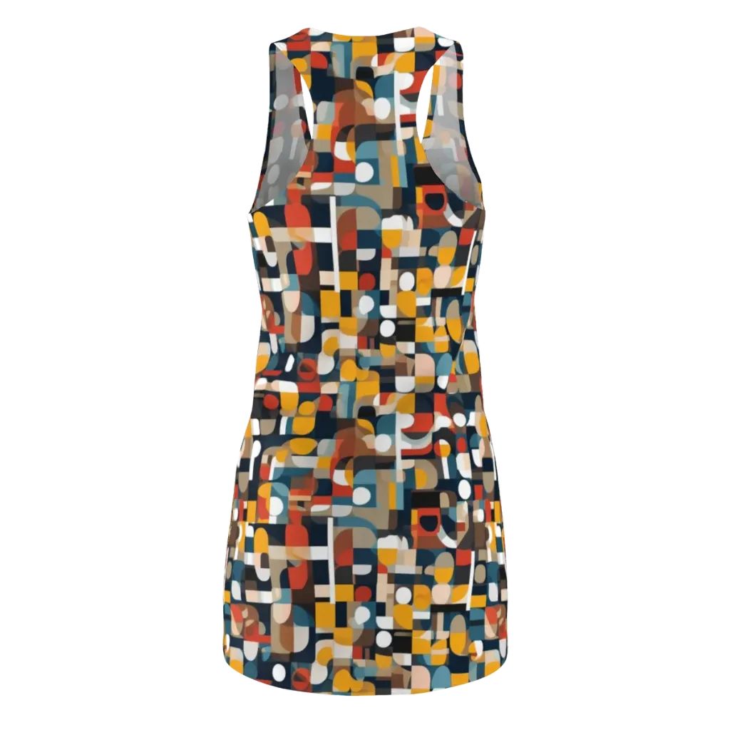 Modular Pulse on Racerback Dress — Back