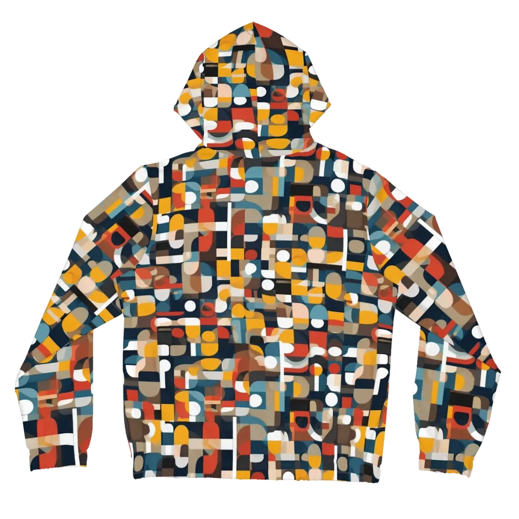 Modular Pulse on Women's Full-Zip Hoodie — Back