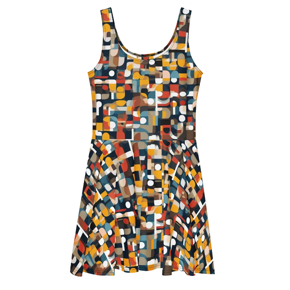 Modular Pulse on Skater Dress — Front