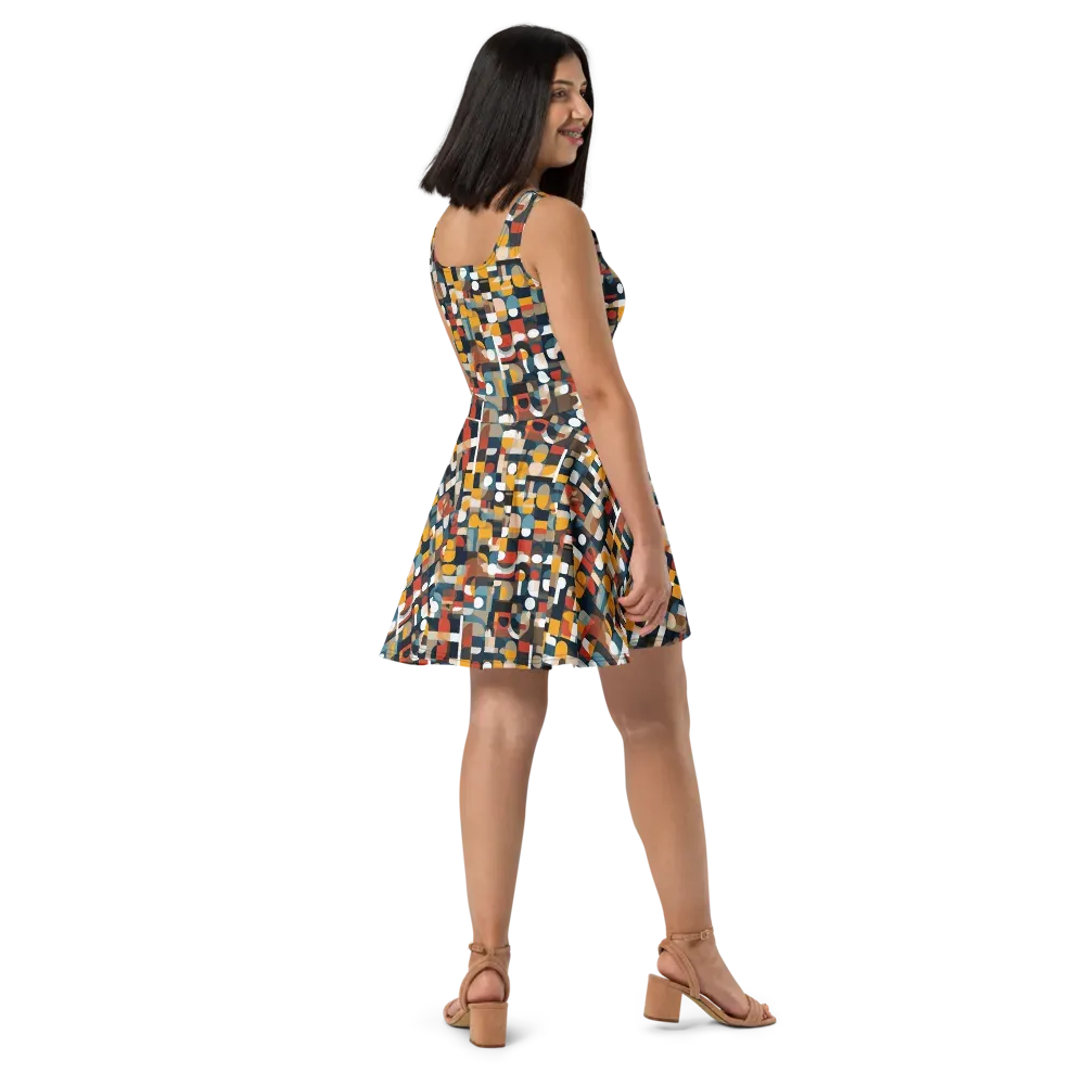 Modular Pulse on Skater Dress — Right