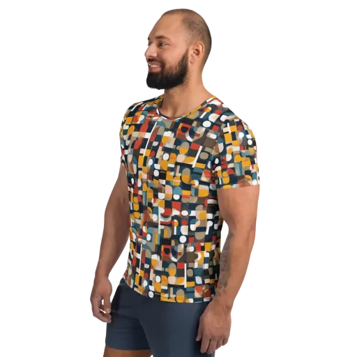 Modular Pulse on a Men's Athletic T-Shirt