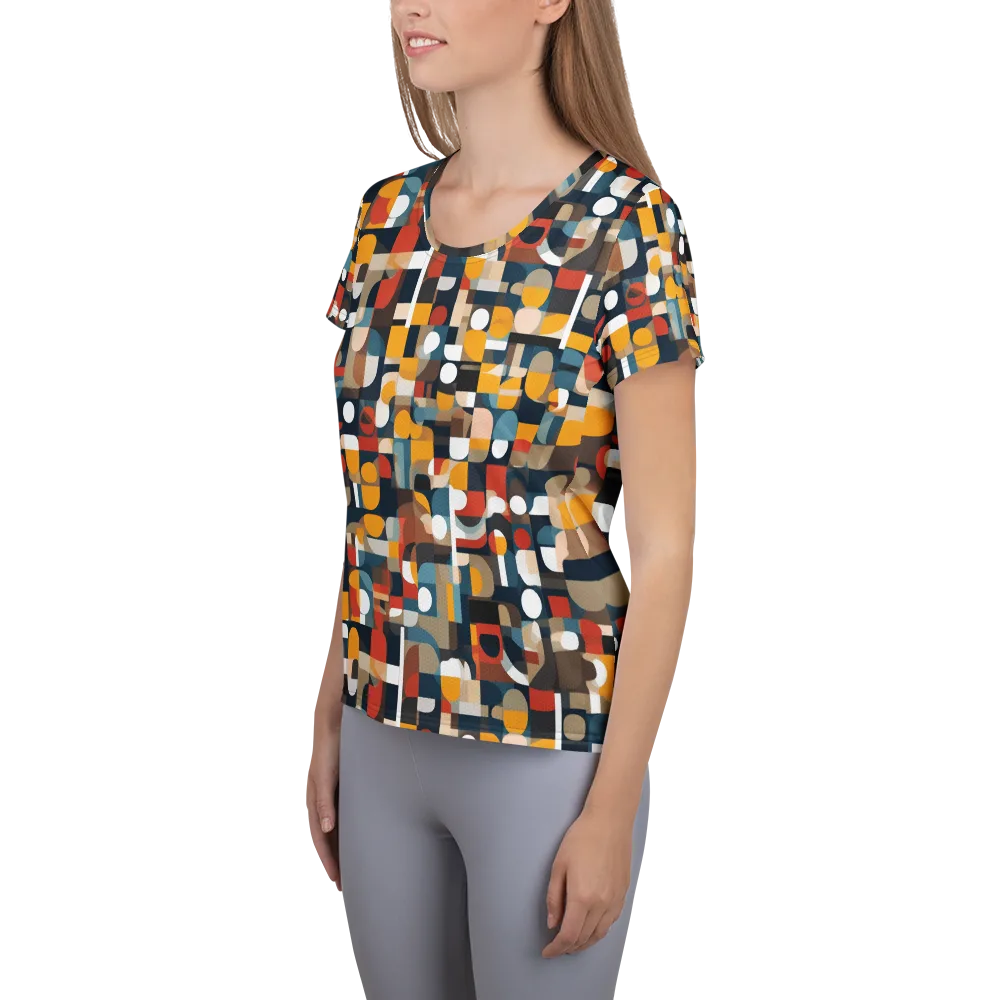 Modular Pulse on Women's Athletic T-Shirt — Left