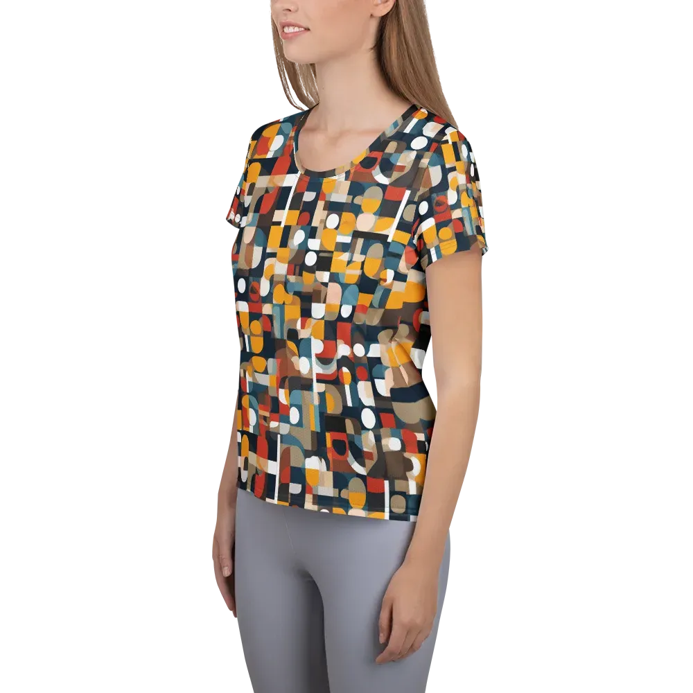 Modular Pulse on Women's Athletic T-Shirt — Left
