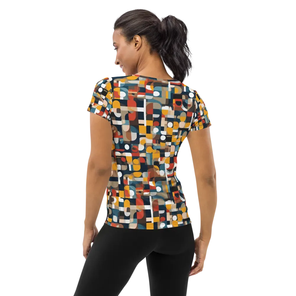 Modular Pulse on Women's Athletic T-Shirt — Back