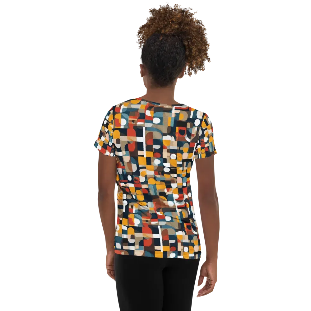 Modular Pulse on Women's Athletic T-Shirt — Back