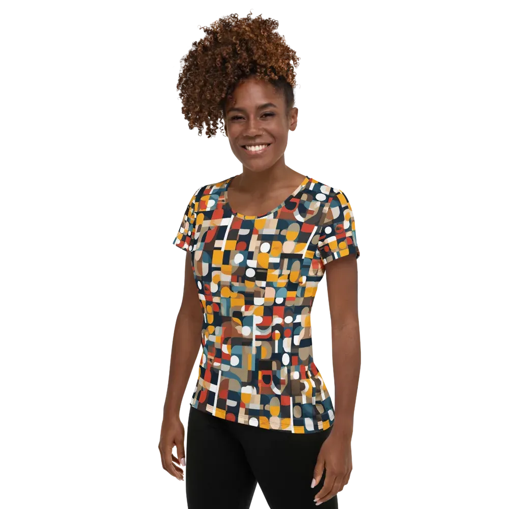 Modular Pulse on Women's Athletic T-Shirt — Left