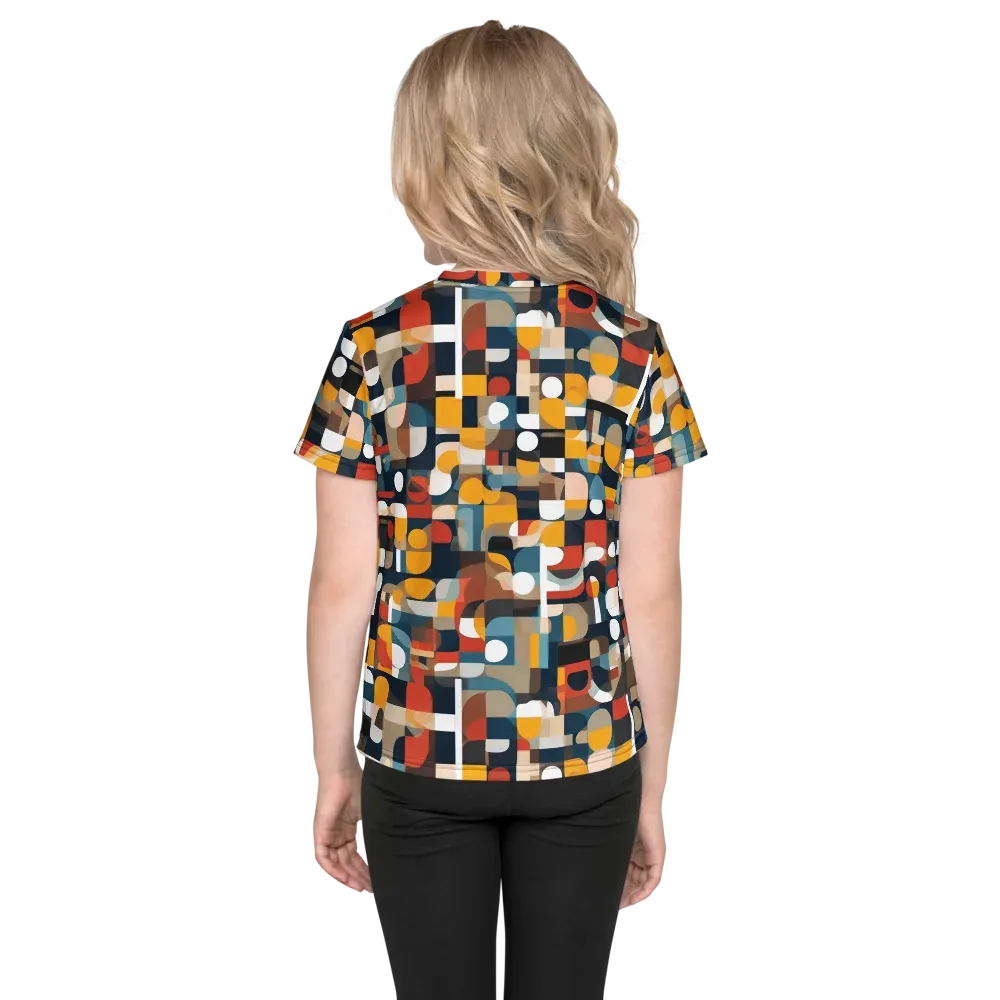 Modular Pulse on Kids Crew Neck T-Shirt — Back