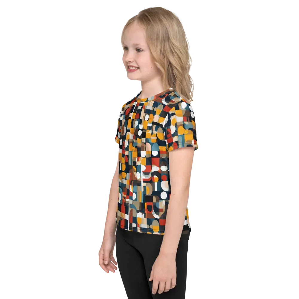 Modular Pulse on Kids Crew Neck T-Shirt — Left