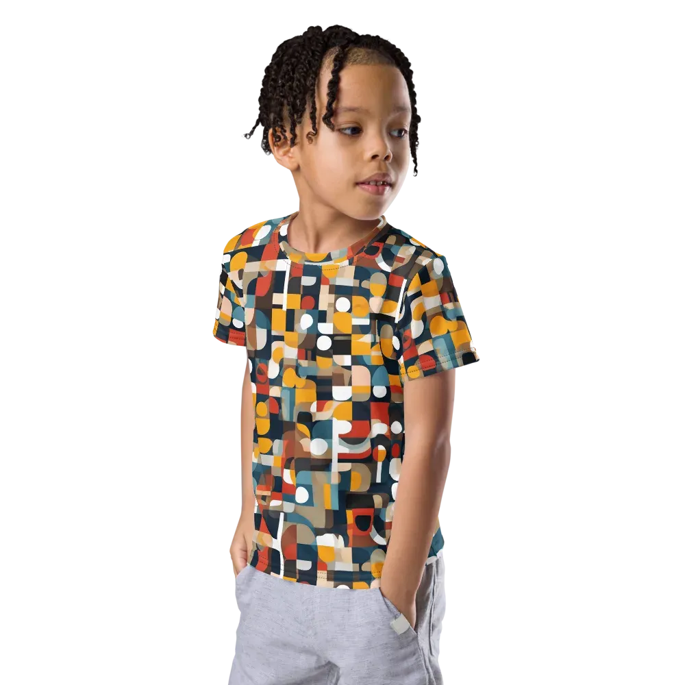 Modular Pulse on Kids Crew Neck T-Shirt — Left Front