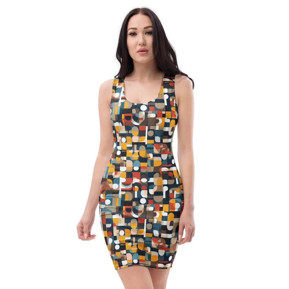 Modular Pulse on Bodycon Dress — Front