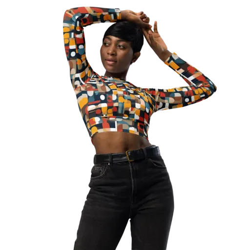 Modular Pulse on a Long Sleeve Crop Top