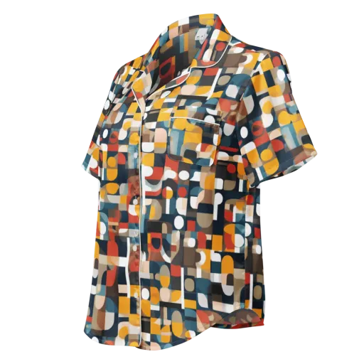 Modular Pulse on a Women's Short Sleeve Pajama Top