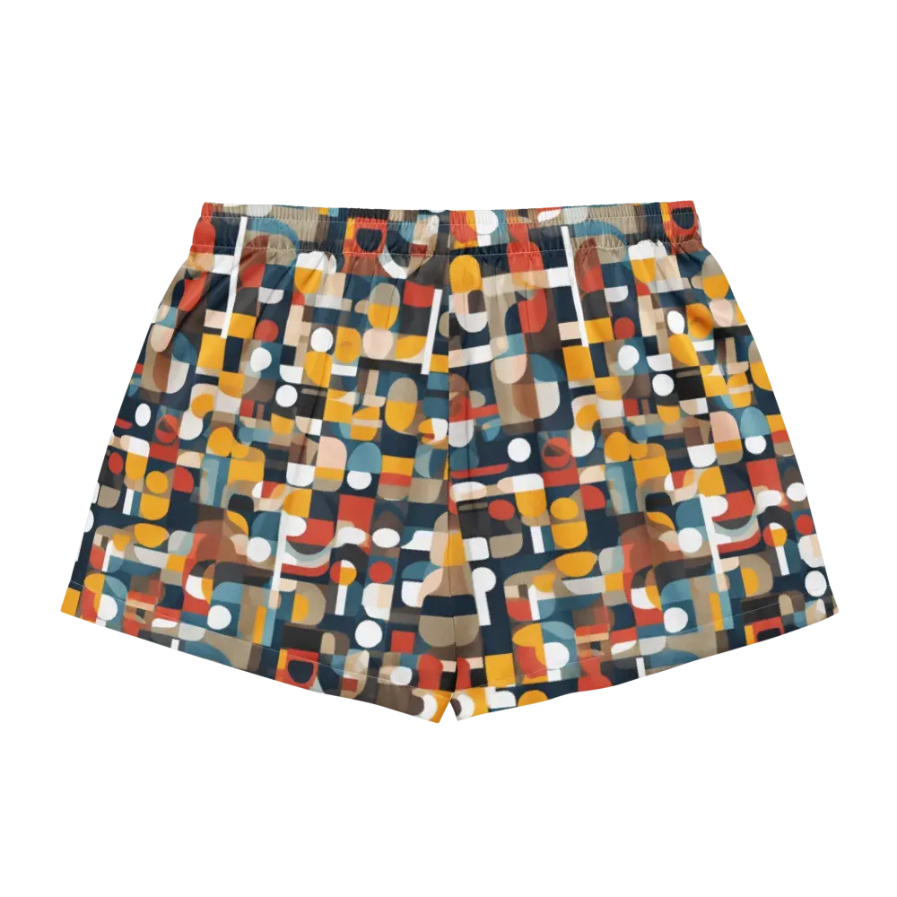 Modular Pulse on Women's Pajama Shorts — Back