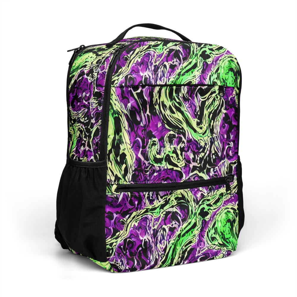 Psychedelic Noir on Utility Backpack — Right Front