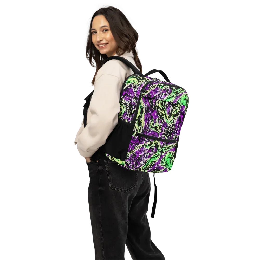 Psychedelic Noir on Utility Backpack — Back