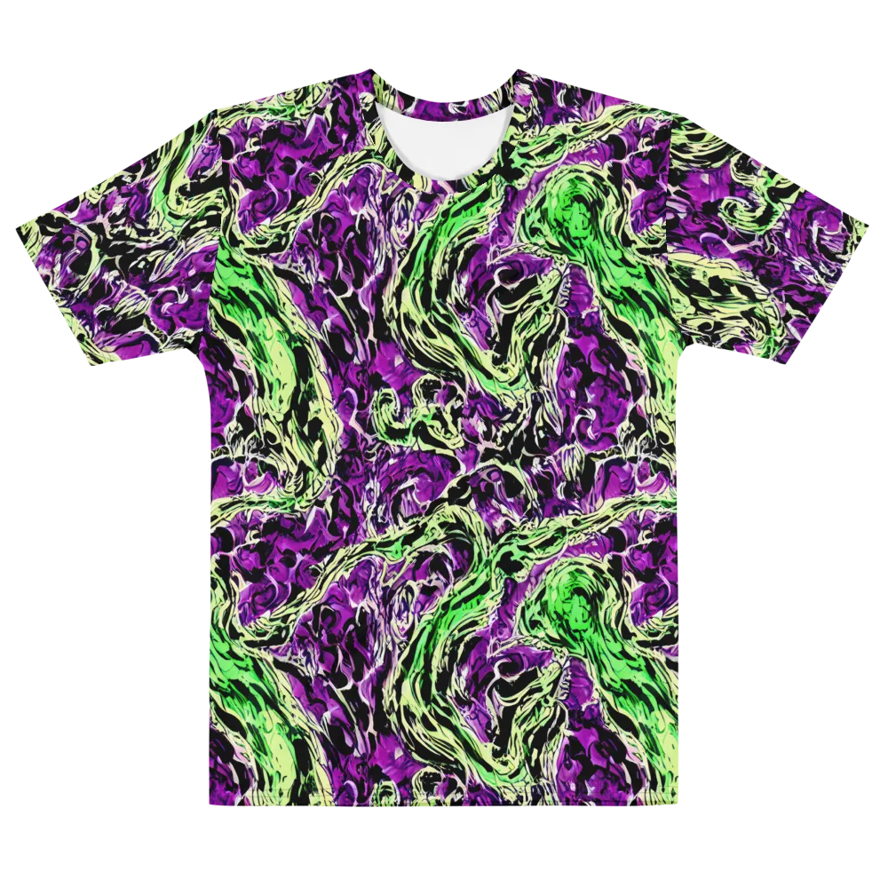 Psychedelic Noir on Men's Cotton Crew Neck T-Shirt — Front