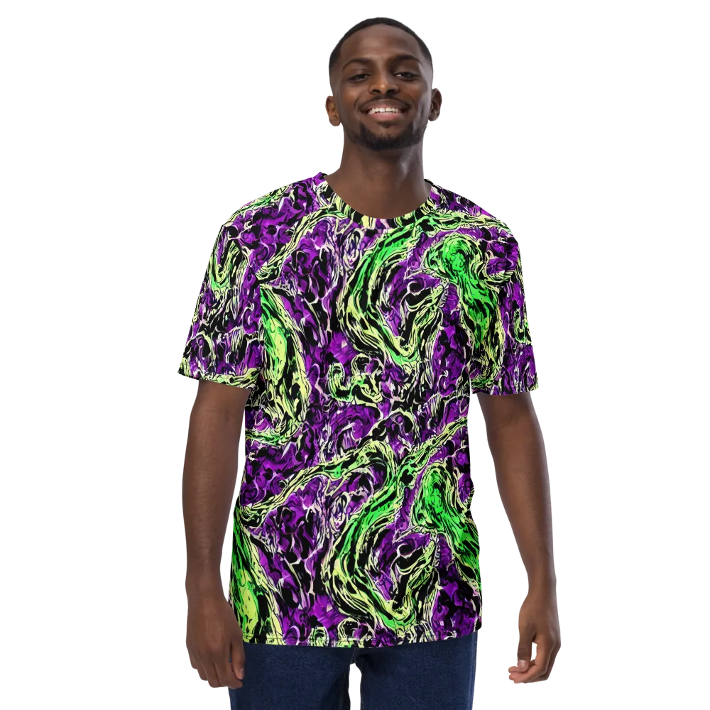 Psychedelic Noir on Men's Crew Neck T-Shirt — Front