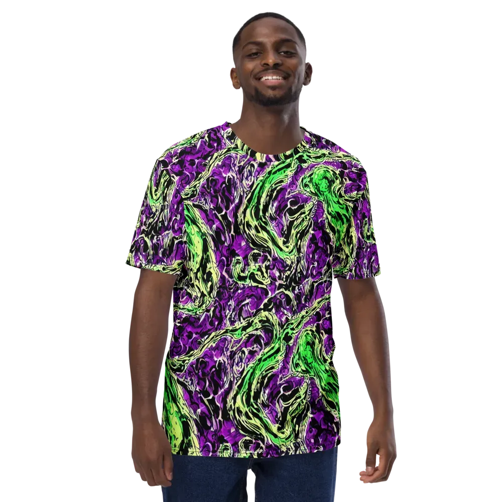 Psychedelic Noir on Men's Crew Neck T-Shirt — Front